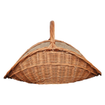 Kaminholzkorb mit Jute XXL Weidenkorb Holzkorb Holztrage 43x70 cm