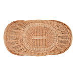 Kaminholzkorb mit Jute XXL Weidenkorb Holzkorb Holztrage 43x70 cm
