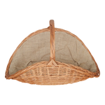 Kaminholzkorb mit Jute XXL Weidenkorb Holzkorb Holztrage 43x70 cm