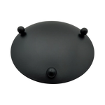 Kerzenhalter schwarz 4 Stück Stumpenkerzen Teller Kerzenteller Weihnachten 8,5 cm
