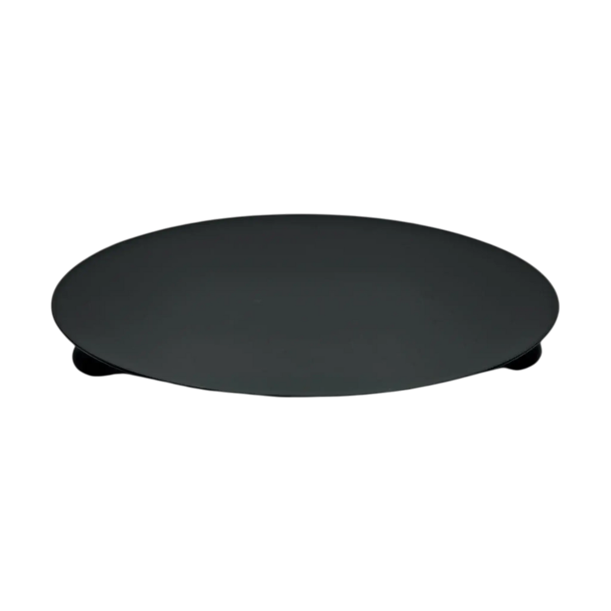 Kerzenhalter schwarz 4 Stück Stumpenkerzen Teller Kerzenteller Weihnachten 12 cm
