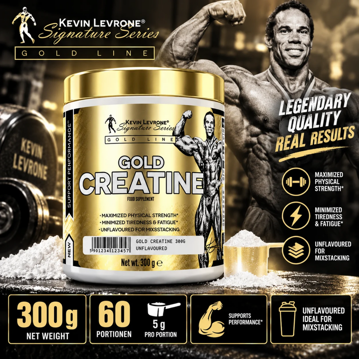 Kevin Levrone GOLD Creatine 300g, 60 Portionen