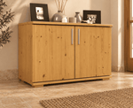 Nobis Kommode Bio Kiefer Massivholz 2-türig | 57cm hoch | Handgefertigt