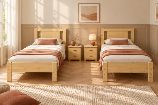 Jana Familienbett Hotel/Pension/Gästehaus/Jugendherberge Kieferbett | Massivholz | 100% Bio-Bett - Nachhaltig und Komfortabel