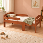 Leo mitwachsendes Babybett aus Massivholz 105-150-190cm | Kiefer | Bio-Bett mit Matratze