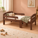 Leo mitwachsendes Babybett aus Massivholz 105-150-190cm | Kiefer | Bio-Bett mit Matratze