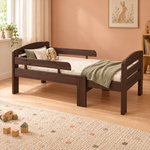 Leo mitwachsendes Babybett aus Massivholz 105-150-190cm | Kiefer | Bio-Bett mit Matratze