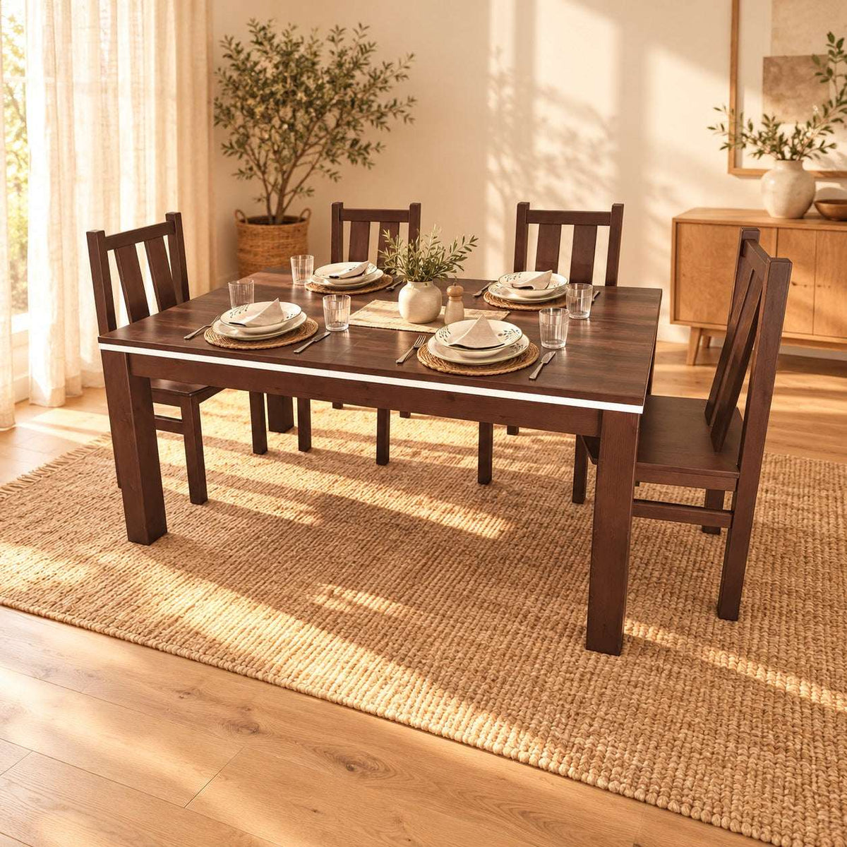 Nobis Stuhl Bio Kiefer Massivholz – 100% Nachhaltig und Umweltfreundlich
