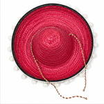 Kinder Mexikaner Sombrero mit Troddeln - Ø 25 cm | Rot