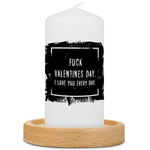 Kleine Kerze mit Spruch "Fuck Valentines Day"