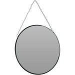 Kleiner Spiegel rund Wandspiegel Deko Metall Glas Dekospiegel schwarz Ø 20 cm