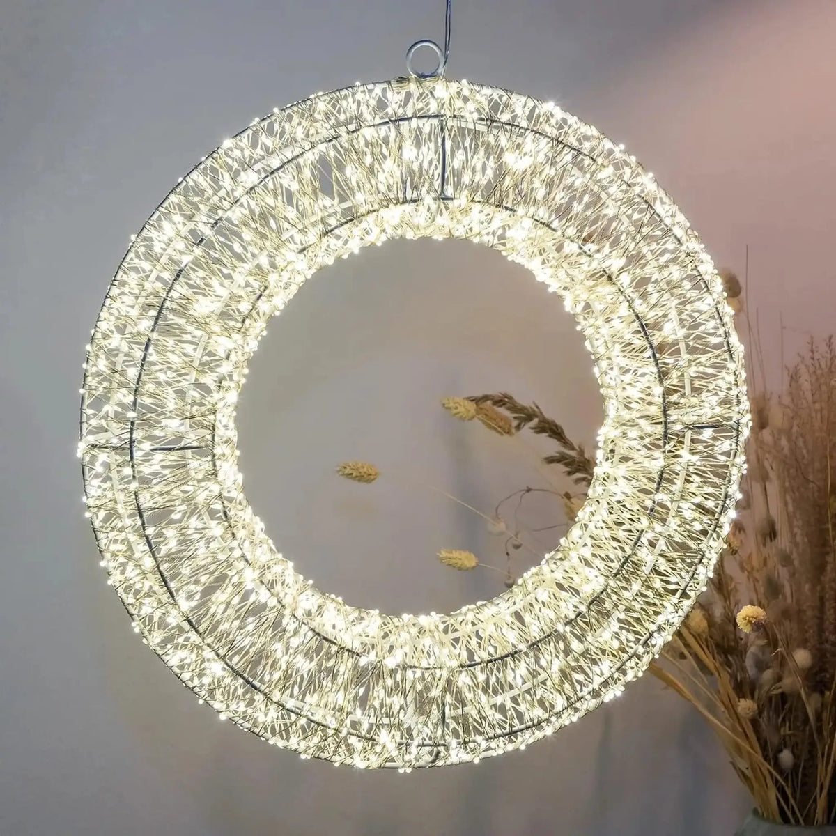 Kranz LED Timer Weihnachtskranz Türkranz Weihnachtsdeko warmweiß in&outdoor 36cm