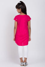 Pink Cotton Solid Kurta Leggings Set in Berlin