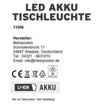 Lampe LED ohne Kabel Touch Tischleuchte Tischlampe Leuchte kabellos dimmbar