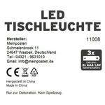 Lampe LED ohne Kabel Touch Tischleuchte Tischlampe Leuchte kabellos dimmbar