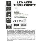 Lampe LED ohne Kabel Touch Tischleuchte Tischlampe Leuchte kabellos dimmbar