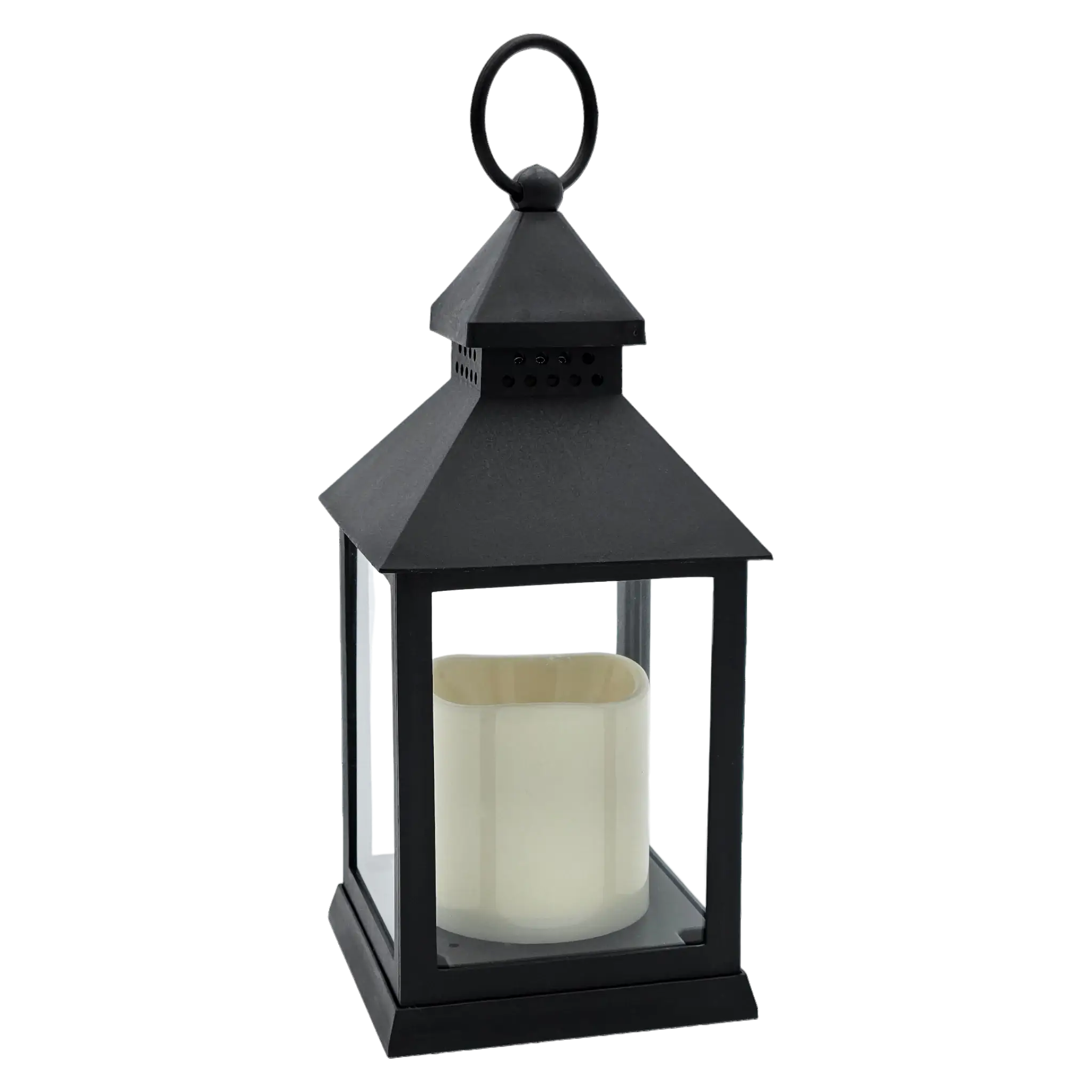 Laterne LED mit Timer batteriebetrieben flackerndes Licht Windlicht sc