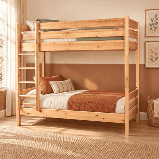 Leo Geschwisterbett 2x90x200 cm | Hochbett für Kinder | 2 Etagenbett Zwillingsbett Namma Markt