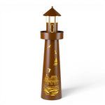 Leuchtturm LED Rostoptik Pflanzturm Pflanzschale Maritim Gartenbeleuchtung 80x20 cm