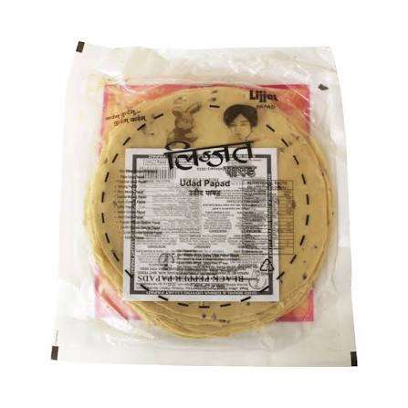Lijjat Udad Papad with Black Pepper 200g Namma Markt