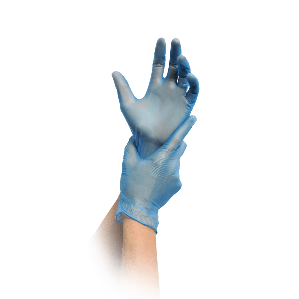 MaiMed vinyl blue Einmalhandschuhe puderfrei