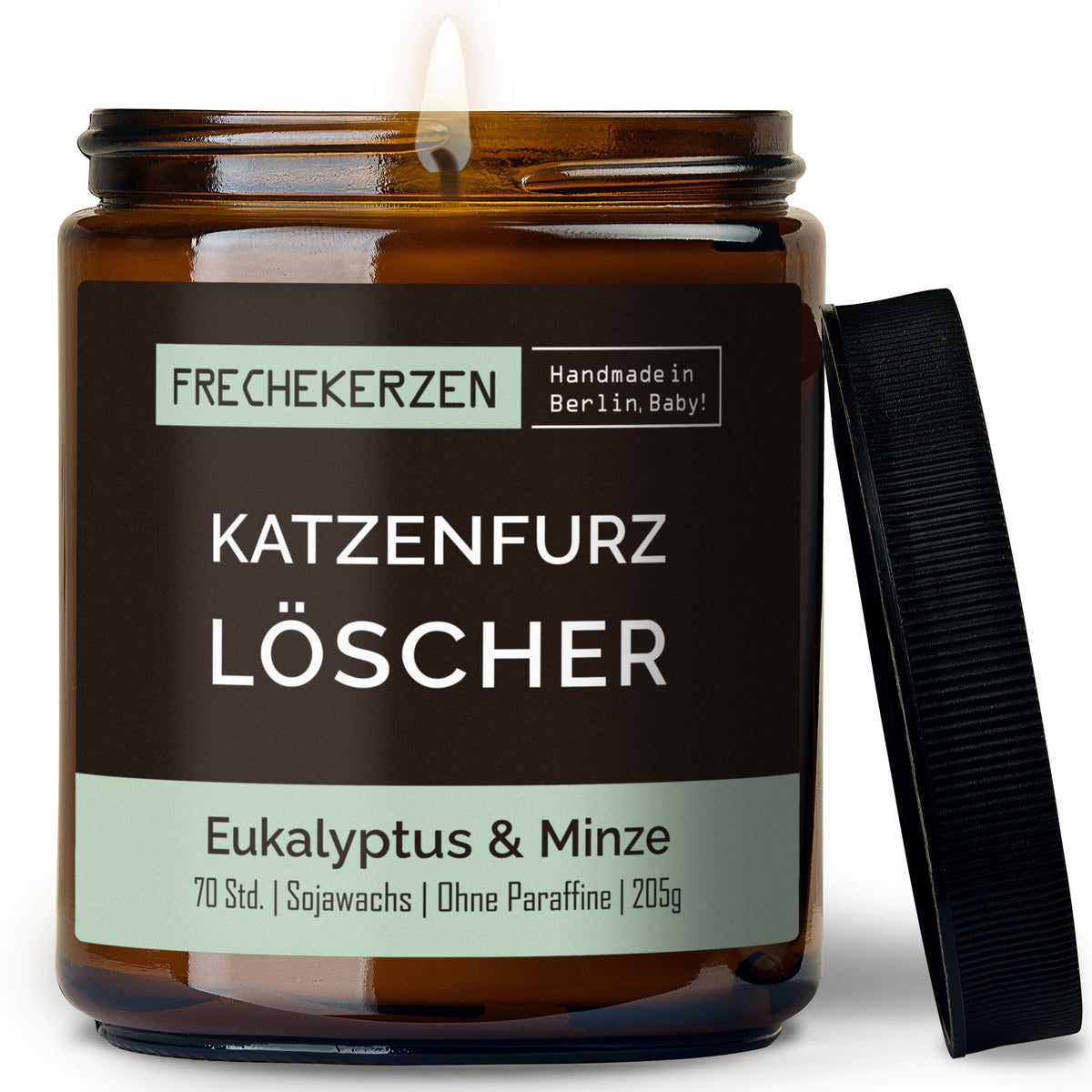 Kerze mit Spruch | katzenfurz löscher