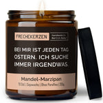 Duftkerze mit Spruch | bei mir ist jeden tag ostern. ich suche immer irgendwas.