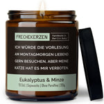 Geschenkkerze | ich würde die vorlesung am montagmorgen liebend gern besuchen, aber meine katze hat es mir verboten.