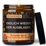 Duftkerze mit Spruch | endlich wieder eier ausblasen.