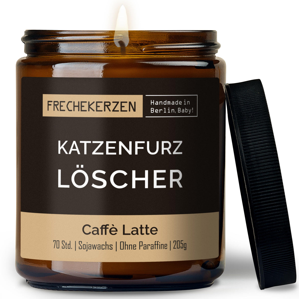 Kerze mit Spruch | katzenfurz löscher