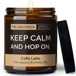 Freche Kerze | keep calm and hop on.