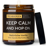 Freche Kerze | keep calm and hop on.