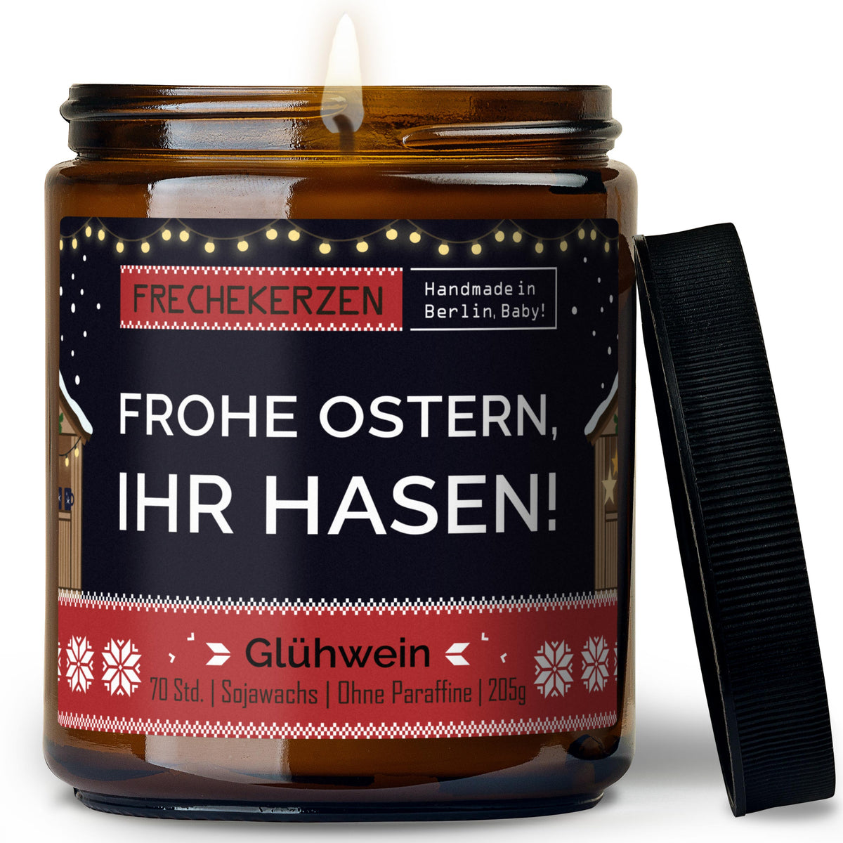 Geschenkkerze | frohe ostern, ihr hasen!