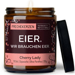 Freche Kerze | eier. wir brauchen eier.