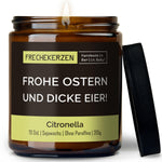 Geschenkkerze | frohe ostern und dicke eier!