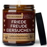 Duftkerze mit Spruch | friede freude eiersuchen