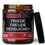 Duftkerze mit Spruch | friede freude eiersuchen