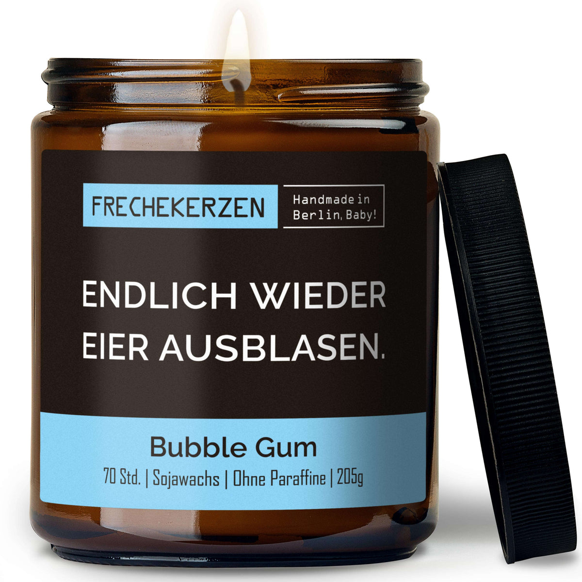 Duftkerze mit Spruch | endlich wieder eier ausblasen.