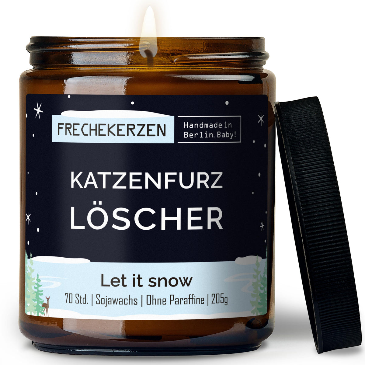 Kerze mit Spruch | katzenfurz löscher