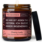 Duftkerze mit Spruch | bei mir ist jeden tag ostern. ich suche immer irgendwas.