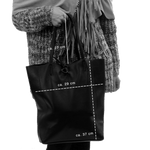 Leder Shopper mit Innentasche Altsilber