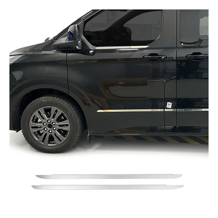 Fensterleisten Zierleisten für Ford Transit Tourneo Custom 2023-26 Edelstahl 2x