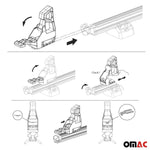 Ladungsbegrenzer Lastanschläge Load Stopper für Dachträger Einstellbar 2 tlg