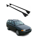 Dachträger Grundträger für Opel Astra Caravan 1991-1998 75kg Stahl Schwarz 2 tlg