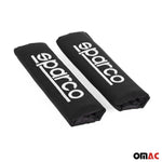 SPARCO Gurtschoner Gurtpolster Sicherheitsgurt Gurtschutz Autogurt Schwarz 2x