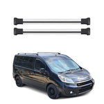 Dachträger Grundtäger für Citroen Jumpy 2007-2017 75kg Aluminium Silber 2 tlg