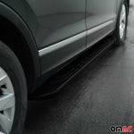 Trittbretter Seitenschweller für Citroen Jumpy 2006-2016 L1 Kurzer Alu Schwarz
