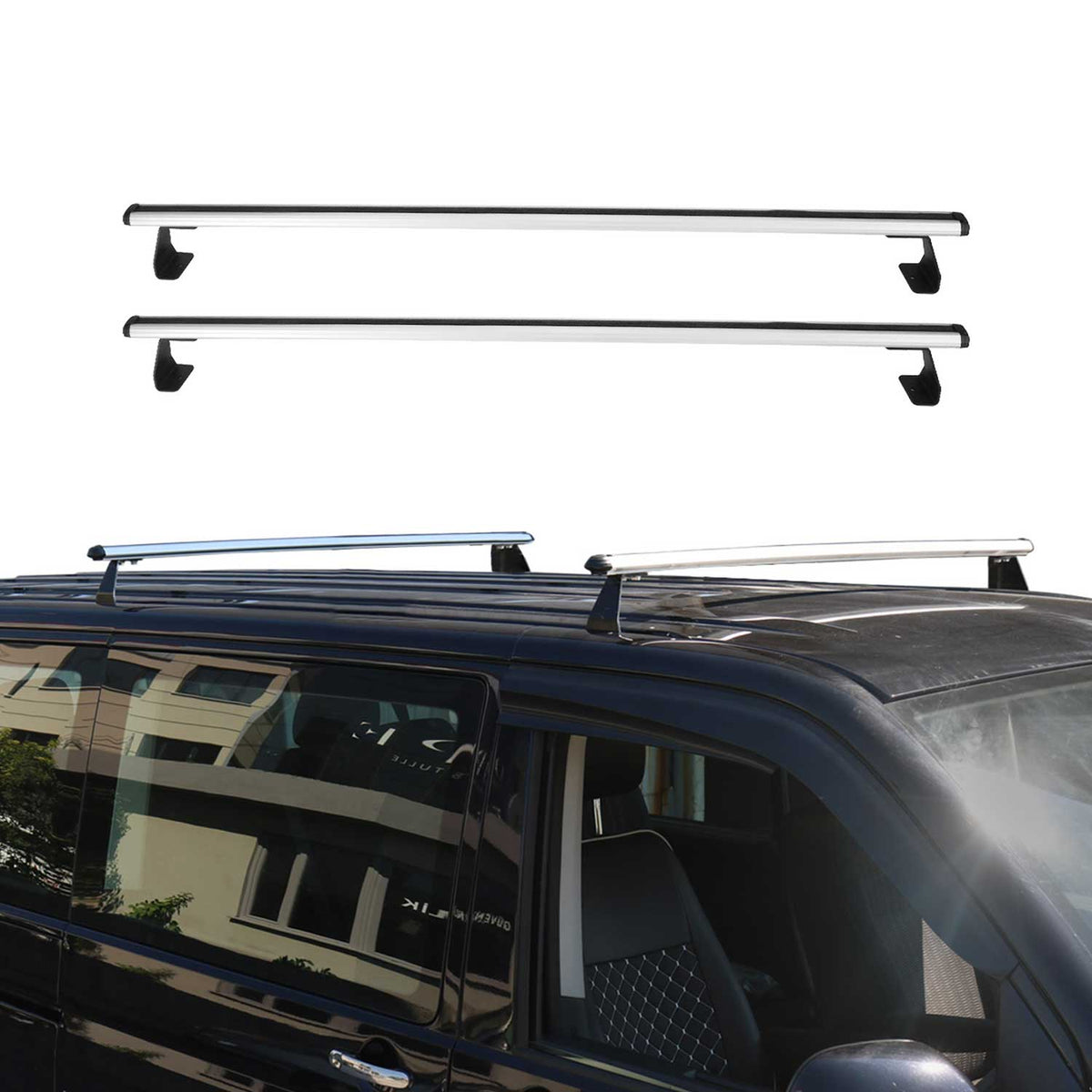 Dachträger Grundtäger für Mercedes Vito W639 2003-2014 75kg Alu Silber 2tlg