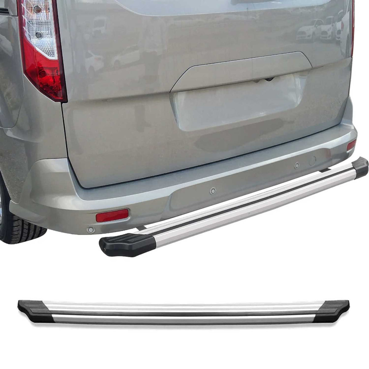 Heckstoßstange Heckschutz für Mercedes Citan 2012-2021 Aluminium Silber