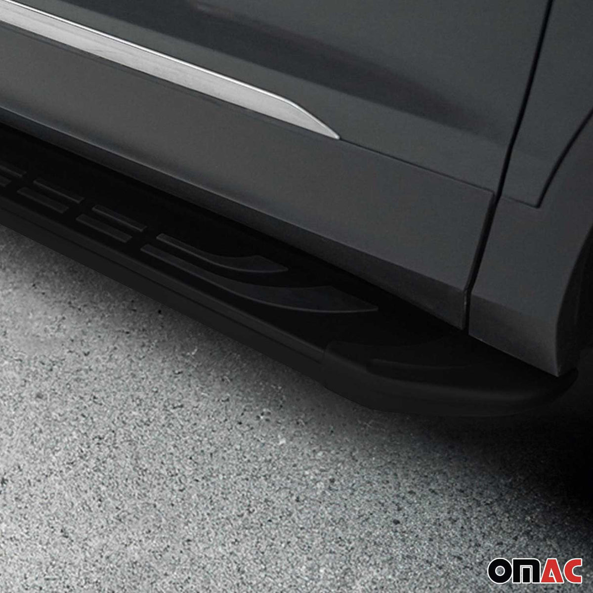 Trittbretter Seitenschweller für Ford Connect 2002-2013 L2 Langer Alu Schwarz